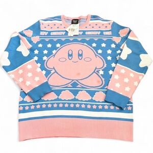 Kirby Intarsia Holiday Sweater Nintendo Unisex Boxlunch Exlusive Size M